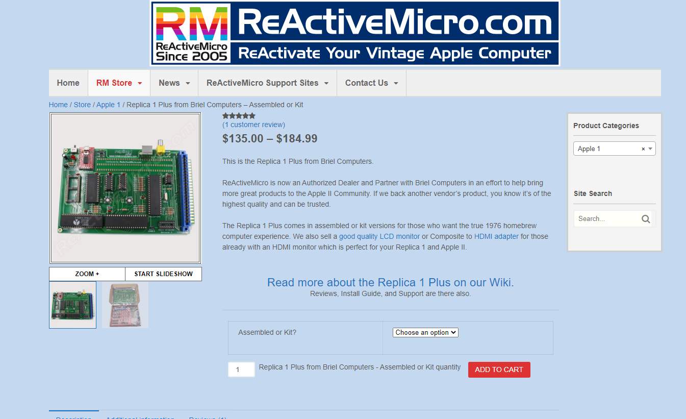 Replica 1 Plus from Briel Computers – Assembled or Kit   ReActiveMicro.com.png