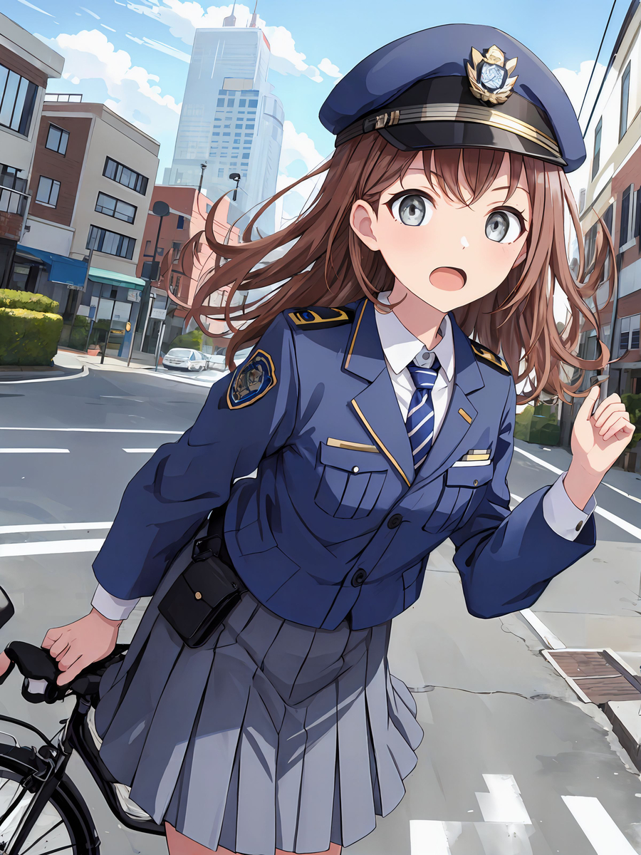 경찰복을 입은 귀여운 하나사토 미노리