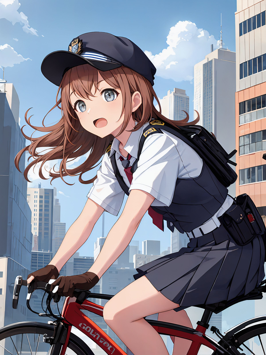 자전거를 타는 귀여운 하나사토 미노리