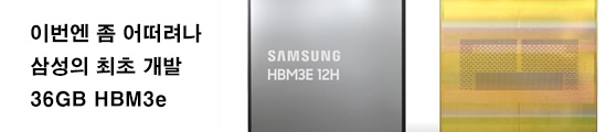 삼성전자, 업계 최초 HBM3E DRAM 개발(36GB HBM3E 12H)